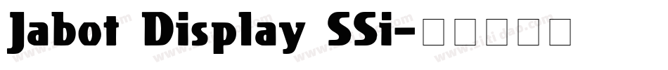 Jabot Display SSi字体转换